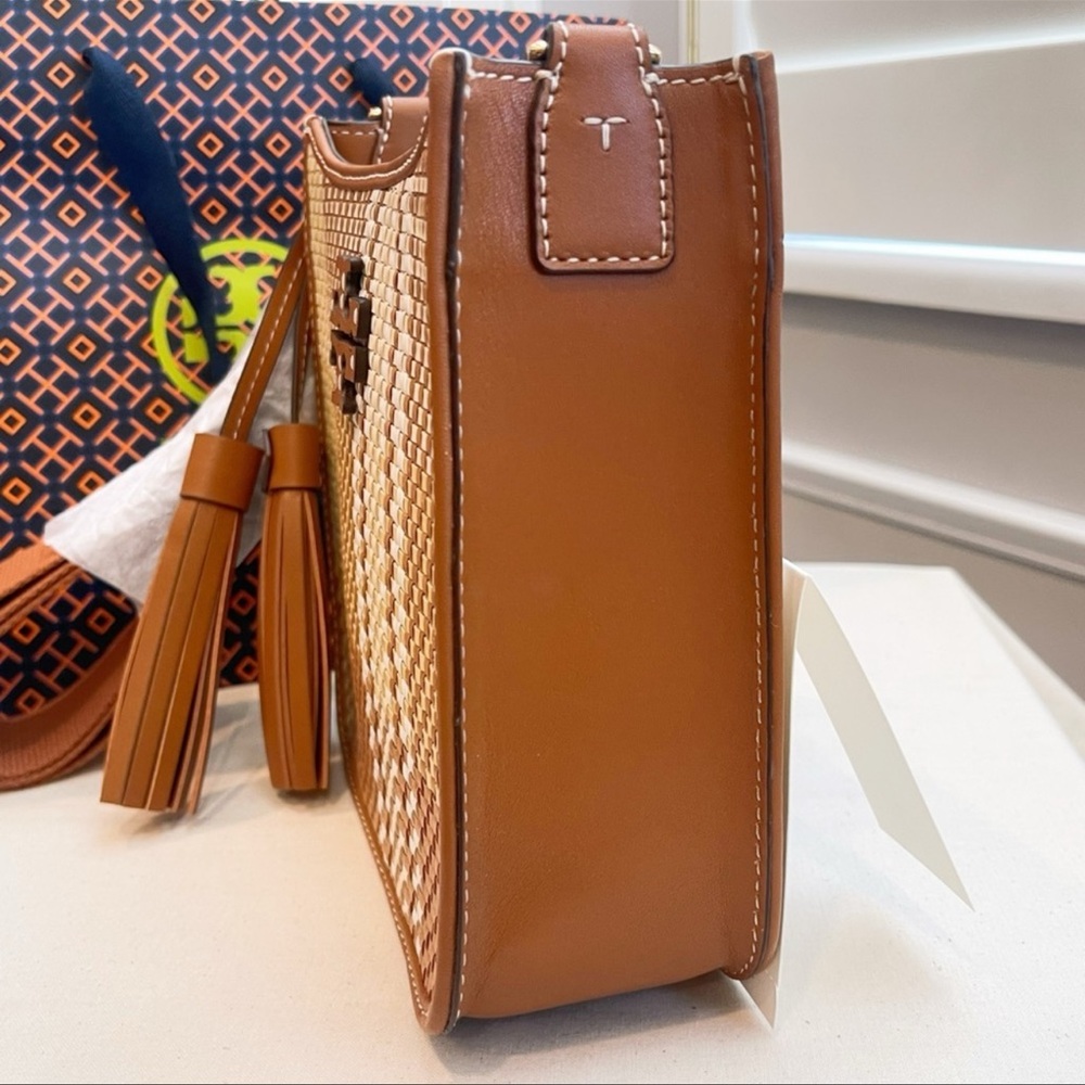 🎄🔥NeW! Tory Burch Thea Mini Woven Web Shoulder Bag - Picture 8 of 12
